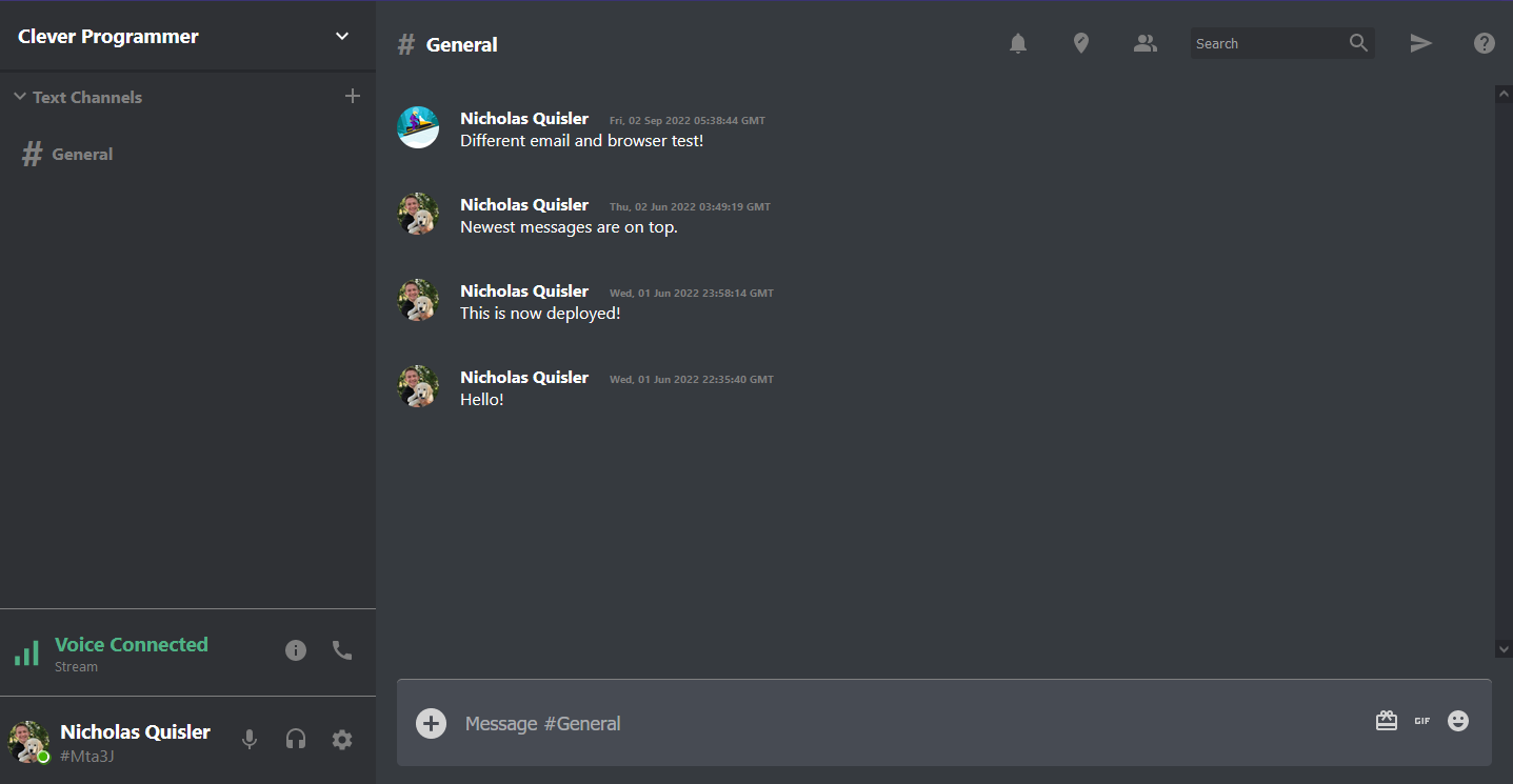 discord clone preview